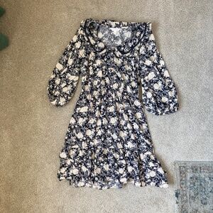 Lauren Conrad floral print Peter Pan collar dress